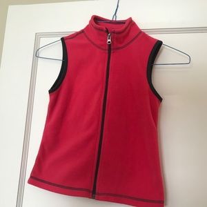 Girls Polar Fleece Vest Size 8. Dark Pink